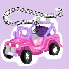 jams from my barbie jeep