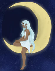 woman on the moon